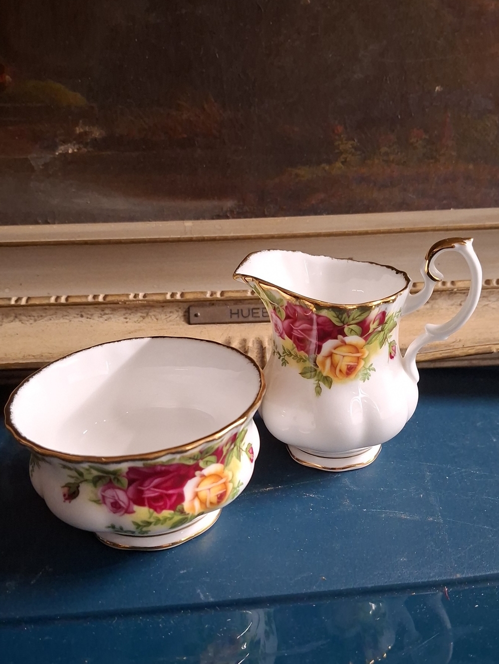 1962 Royal Albert Old Country Rose Cream / Sugar